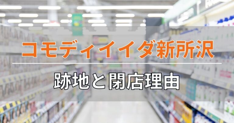 コモディイイダ新所沢の跡地と閉店理由について